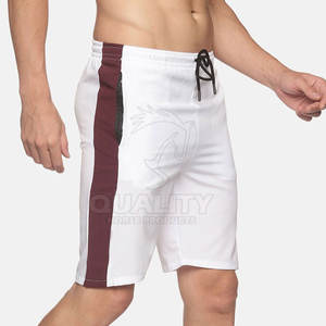 Pantalones cortos de entrenamiento para hombre más vendidos 100% algodón cintura media patrón sólido uso informal ecológico gran oferta - Product Image 5