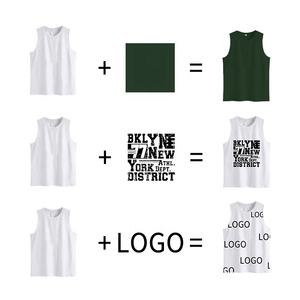 Débardeur de sport en coton pour homme avec logo personnalisé, dos en Y, pour entraînement musculaire, design stringer, respirant et séchage rapide, vente en gros - Product Image 5