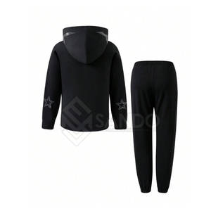 ชุดวิ่งน้ำหนักเบาสำหรับผู้ชายชุดวอร์มมีฮู้ดคอปกแบบสวมใส่สบายมีลายติดพลอยเทียมระบายอากาศได้ดีสำหรับฤดูหนาว - Product Image 2