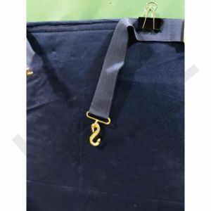 Delantal Masónico Bordado a Mano para Maestro Aprendiz, Logia Azul, Cuero Blanco con Flecos de Hilo Dorado - Product Image 6
