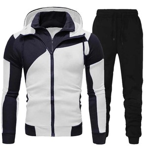 Nouveautés Vente en gros Ensembles de jogging de gym pour hommes Motif uni Ensemble deux pièces avec pantalon élastique pour survêtement d'hiver à vendre - Product Image 6