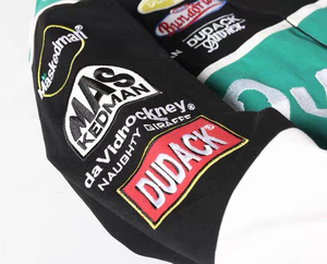 Chaquetas de Carreras Masculinas de Algodón para Verano/Invierno, Venta al Por Mayor OEM, Logotipo Bordado Personalizado, Parche Vintage Nascar, Secado Rápido y Transpirable - Product Image 3