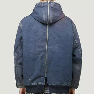 Unisex 500 Gsm Boxy Acid Wash <b>Hoodie</b> with Vintage Embroidery Custom Manufacturer's Drop Shoulder Design for Winter - Product Image 2