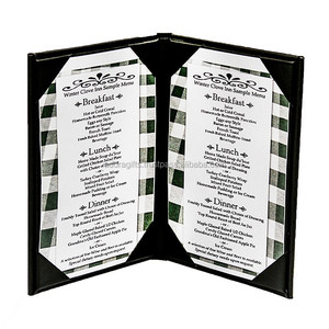 ที่กำหนดเองนูนโลโก้ไวน์ปกหนังแท้เมนูปก - Product Image 2