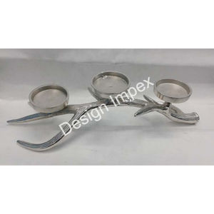 Decorative Candle <b>Holder</b> for Tabletop Easy Portable <b>Candlestick</b> <b>Holder</b> Cast Aluminium Candle Stand for Home and Garden - Product Image 5