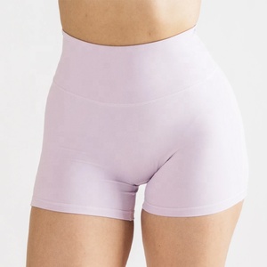 Shorts de sport pour femmes 2 en 1, taille haute, entraînement athlétique, séchage rapide, shorts de course sportifs, poche zippée, motif uni - Product Image 5