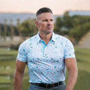 . Polo pour hommes à manches courtes design golf séchage rapide coupe confortable idéal pour le sport en plein air et les vêtements quotidiens - Product Image 4