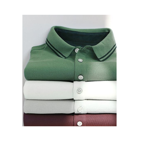 Men's High-End Slim Polo <b>Shirt</b> Business Casual <b>Half</b>-Sleeve Fashionable Embroidered Logo Breathable Knitted Polo <b>Shirt</b> From BD - Product Image 1