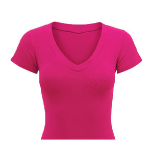 T-shirt personnalisé pour femme, col rond, manches courtes, couleur unie, respirant, écologique, en tissu polaire gaufré - Product Image 4