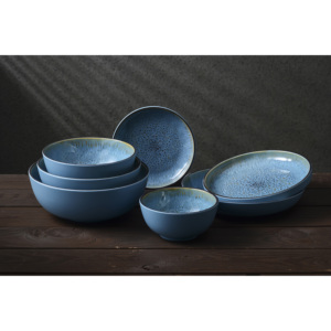 Marineblauwe Gletsjer Deco Melamine Dinerbord En Komset Milieuvriendelijke Serviesensets - Product Image 4