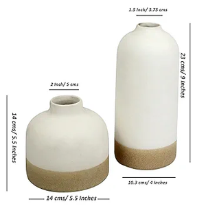 Vase à fleurs en céramique design pour la décoration de la maison et de l'hôtel Vase de sol et de table Pot en céramique Nouveau design Vase en céramique - Product Image 2