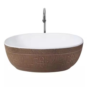 Lavabo de mesa redondo, lavabo de forma Rectangular, venta al por mayor, lavabo de encimera de mármol de porcelana, lavabo de Arte de cerámica para Baño - Product Image 1