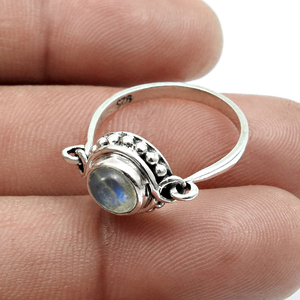 925 Sterling Silver Casual Wear <b>Labradorite</b> Gemstone <b>Rings</b> for Ladies Engagement <b>Rings</b> for Women Fine Wedding Jewelry for Her - Product Image 2