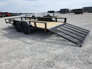 Remorque utilitaire tandem à double essieu en acier 7x16 avec rampe de 5 pieds et capacité de charge de 2001 à 3000 kg - Product Image 6