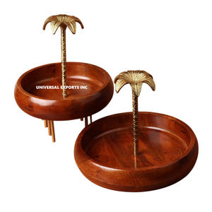 Bol à chocolat en bois de luxe de vente chaude avec plaque de conception arabe - Product Image 3