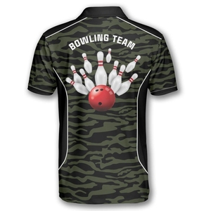 เสื้อโบว์ลิ่ง unisex พร้อมหมายเลขชื่อทีมและโลโก้ของคุณทำจากผ้าโพลีเอสเตอร์แห้งเร็วคุณภาพระดับพรีเมียม - Product Image 4