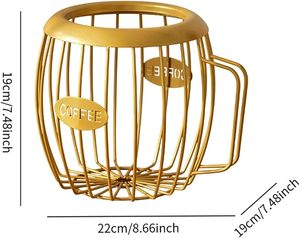 ตะกร้าเก็บเมล็ดกาแฟลวดทำจากเหล็กสำเร็จรูปอุปกรณ์ในครัว - Product Image 6