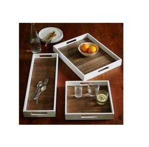 Nouveau plateau en bois design de qualité supérieure en forme de rectangle pour les fournisseurs d'hôtels et de restaurants - Product Image 2