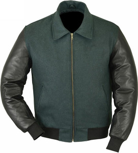 Men Baseball <b>Jacket</b> Varsity Style Cotton Polyester Snap Button Casual Streetwear Custom OEM Wholesale - Product Image 1