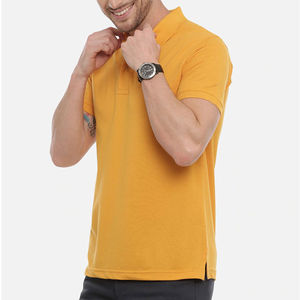 Vente en gros 100% coton Polo pour homme avec logo personnalisé Polo respirant à manches courtes et motif solide Services OEM - Product Image 4