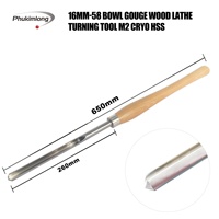PHUKIMLONG 5/8 "Bol Gouge Bois M2 Cryo Hss Outils de tour à bois M2 Hss Outils de tour Longueur totale 22.05 po. (650mm)