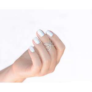 Light Blue Holed <b>Artificial</b> <b>Fingernails</b> - Product Image 2