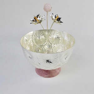 Tazón de servicio moderno para el hogar, vajilla de frutas chapada en plata, diseño moderno, tazón de Metal para servir frutas, Hotel, restaurante - Product Image 5