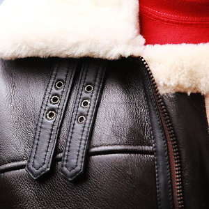 แจ็กเก็ตหนังแกะของผู้ชายมาใหม่แจ็คเก็ตหนังแกะสำหรับฤดูหนาว - Product Image 5