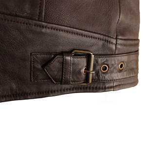 Veste chaude d'hiver en cuir 100% de qualité supérieure pour hommes, imperméable, coupe-vent, avec fermeture à glissière frontale enduite pour décontracté - Product Image 6