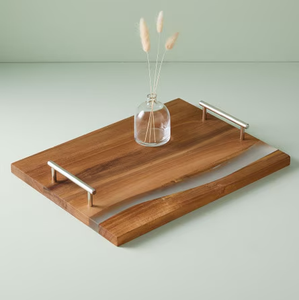 <b>Top</b> Decorative <b>Epoxy</b> Resin Wood Serving Tray Luxury Wood Handle for Home Hotel or Restaurant Decorative - Product Image 5