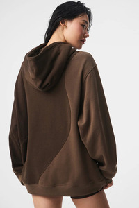เสื้อฮู้ดผู้หญิงไหล่ตกไซส์ใหญ่พิเศษสำหรับฤดูหนาว - Product Image 2