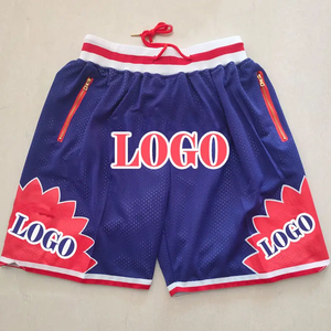 Venta caliente EE. UU. América Baloncesto 30 Equipos Pantalones cortos Verano Hombres Deportes Bordado Bolsillo Just Men Don Baloncesto Pantalones cortos de punto - Product Image 5