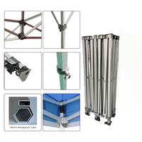 Gazebo de haute résistance et durable, cadre hexagonal en aluminium de 50 mm, foires locales, gazebo robuste, auvent publicitaire de 10 x 20 pieds pour la promotion