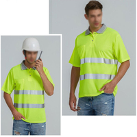 Vêtements de travail pour hommes, chemise de sécurité réfléchissante, uniforme, polo haute visibilité, t-shirt de sécurité jaune avec logo personnalisé