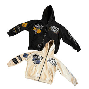 Chaqueta de Invierno Personalizada para Hombre, Talla Grande, Bordado Vintage, Algodón Grueso, Sudadera con Capucha Extra Grande con Cierre - Product Image 1