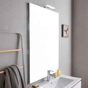 Meuble de salle de bain suspendu blanc de 80 cm avec 2 tiroirs et miroir Bali de 80x110 cm, ensemble de salle de bain - Product Image 4