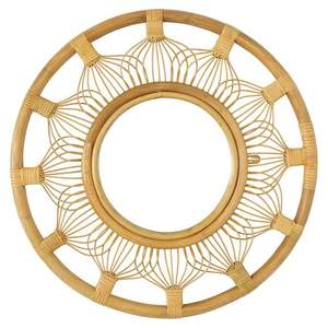 ESPEJO DE RATÁN NATURAL 100% DE ALTA CALIDAD para LUJOSAS HABITACIONES DE ESTILO TROPICAL Espejo de pared decorativo para el hogar - Product Image 3