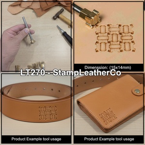 ตะกร้าหนัง LT270ลายสานแบบสาน15X14มม. (7/12 "x 5/9") สำหรับงานฝีมือ - Product Image 1