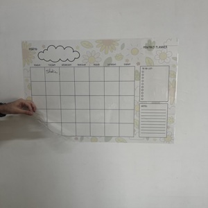 Organizador planificador mensual Reutilizable Género magnético Modelo-5 Pizarra blanca con marco de aluminio de vidrio de metal de madera - Product Image 2