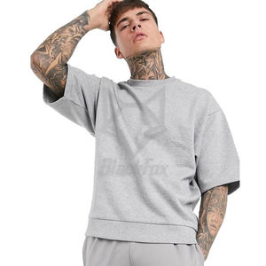 T-shirts surdimensionnés pour hommes imprimés de logo graphique personnalisé Vêtements décontractés écologiques, respirants et personnalisables à col rond - Product Image 5