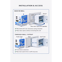 MECA VENDING MV-101 BW Blanco Nuevo Cambiador de Monedas/Fichas de Dólar de Carga Trasera con Capacidad para 3000 Monedas, Montaje en Pared/Mesa