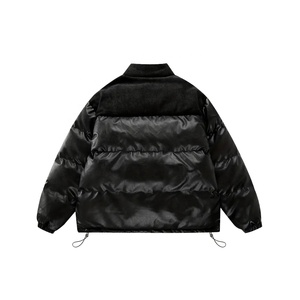 Chaqueta acolchada de burbujas de invierno personalizada para hombre con cremallera PU al aire libre acolchado cálido a prueba de viento chaqueta de calle - Product Image 4