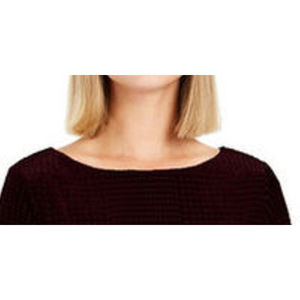 Maglia in Velluto Testurizzato Nero Taglia Grande da Donna Charter Club - Product Image 2