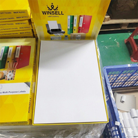 Papier autocollant transparent imprimable A4, feuilles d'étiquettes autocollantes pour imprimante jet d'encre et laser