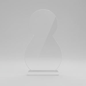 Trofeo Acrílico Grabado y Pulido de Alta Resistencia con Diseño Abstracto para Premios Corporativos y Reconocimiento a Empleados - Product Image 2