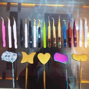 Pinzas Profesionales de Acero Inoxidable para Extensión de Pestañas, Espejo para Pestañas Personalizado, Juego de Pinzas para Uso en Pestañas, Herramientas de Belleza - Product Image 4