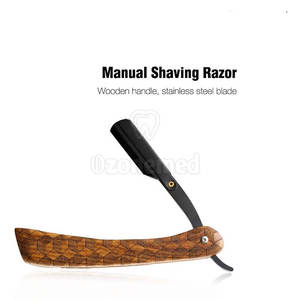 Rasoir droit réutilisable de haute précision avec lame en acier inoxydable durable et manche en bois avec support de rasoir pour une peau lisse - Product Image 3