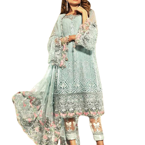 Suministro directo de fábrica Temporada de invierno para mujer Vestidos casuales Listo para usar Traje paquistaní Shalwar Kameez Hecho de seda para fiestas - Product Image 1