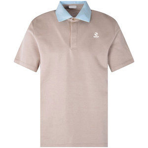 เสื้อแขนสั้นลำลองสำหรับผู้ชายเสื้อปักโลโก้แบบถักสีพื้นระบายอากาศได้ดีผ้าโพลีเอสเตอร์/ ผ้าฝ้ายแบบใหม่ - Product Image 1