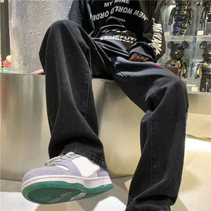 กางเกงยีนส์ทรงตรงสำหรับฤดูหนาว สไตล์สตรีทแวร์ ลุคสบายๆ ใส่ได้ทุกวัน ทนทาน แฟชั่นลำลอง สัมผัสนุ่ม - Product Image 6